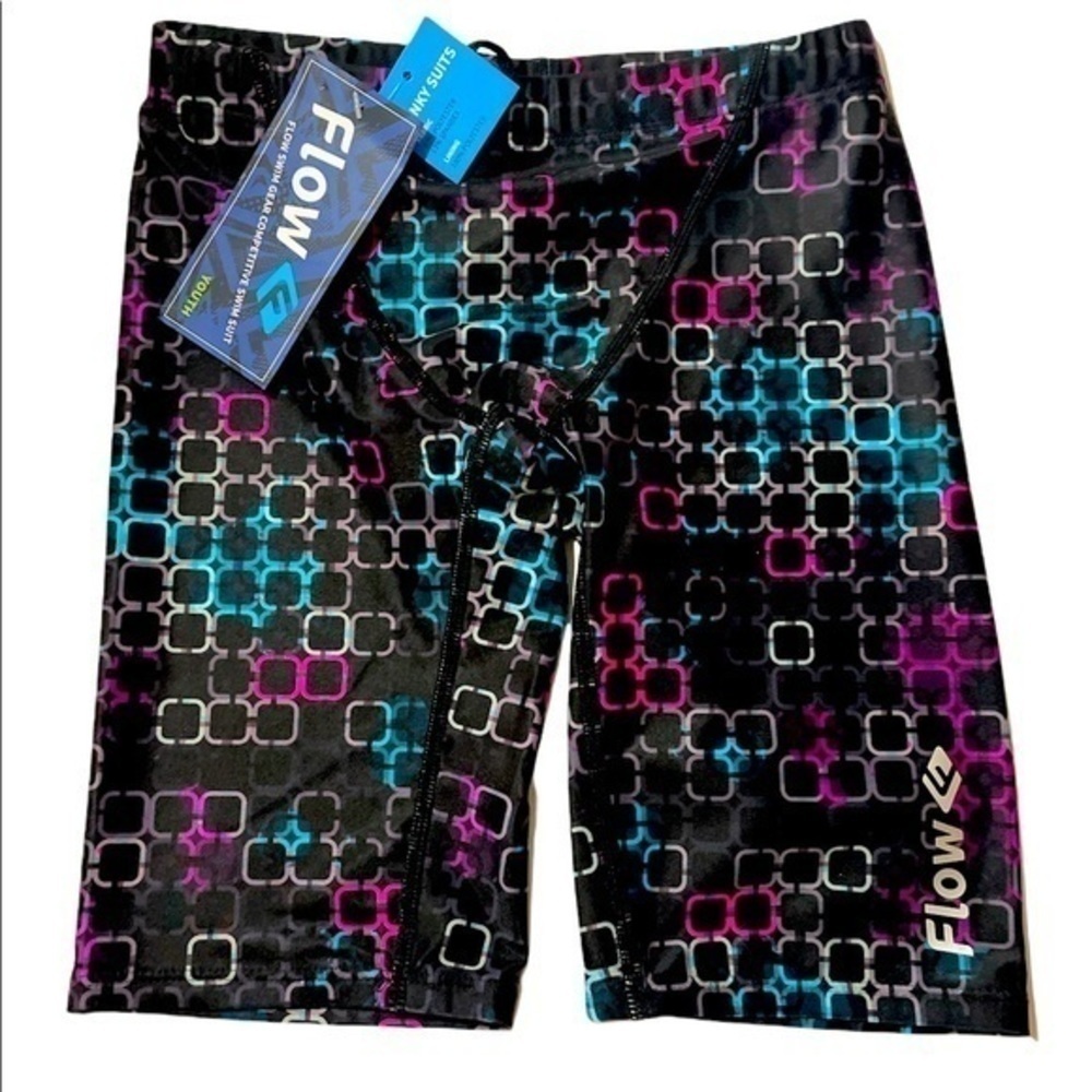 Flow Black Gear Competitive Swim Suit youth Sz 26